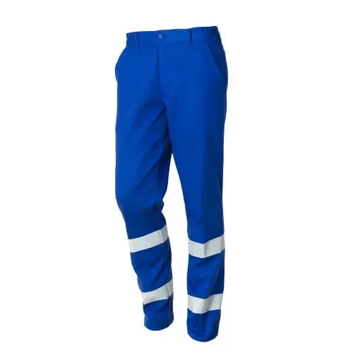 Pantaloni standard protectie riscuri minime Road, din bumbac, 260g/mp, Renania, culoarea albastru