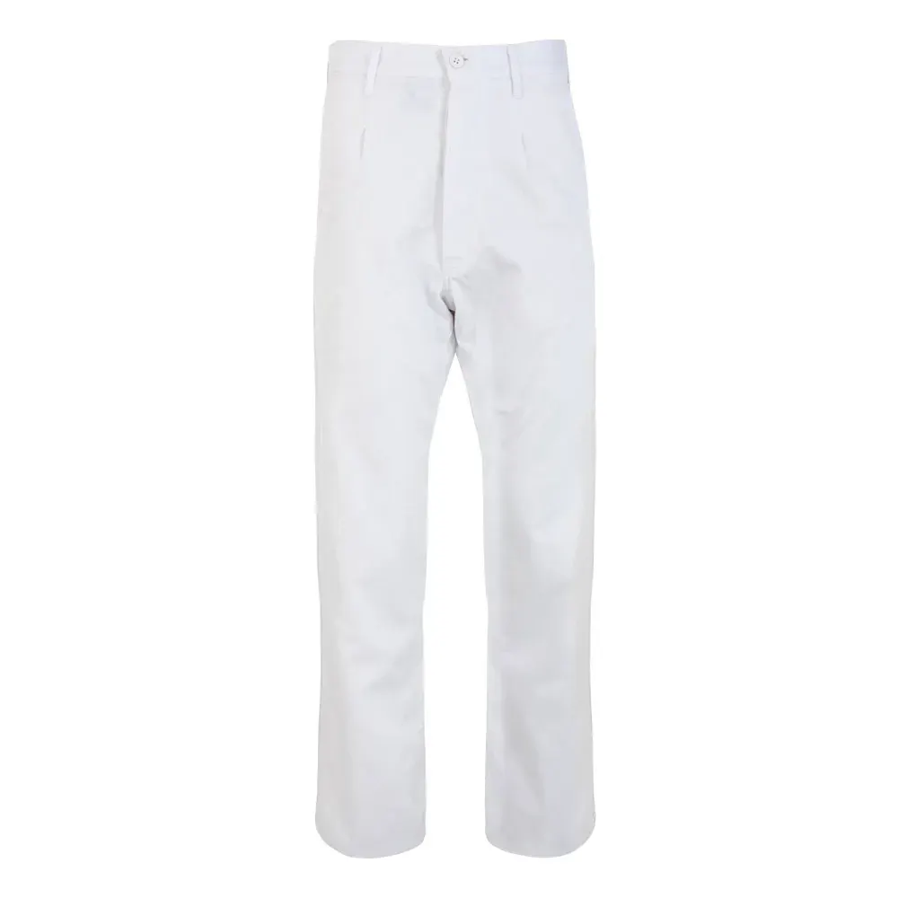 Pantaloni de protecție standard riscuri minime Teo White, din bumbac, culoarea alb