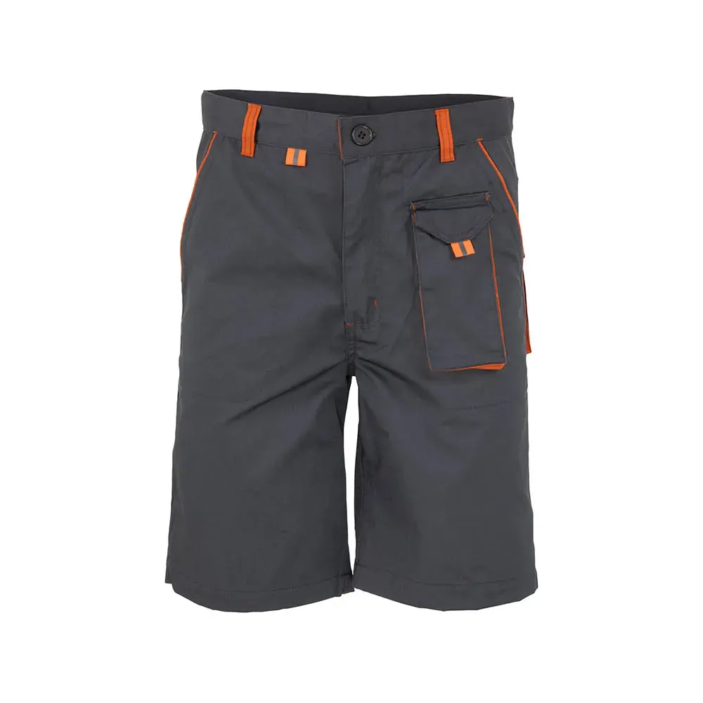 Pantaloni scurti de protectie riscuri minime Samoa, din bumbac și poliester, Renania, culoarea gri