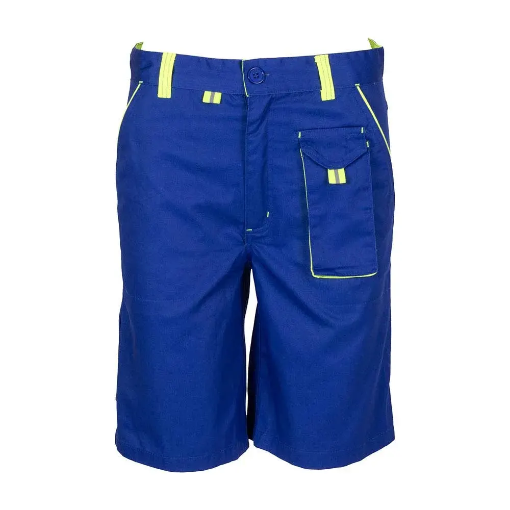 Pantaloni scurti de protectie riscuri minime Tonga, din bumbac și poliester, 235gr/mp, Renania, culoarea albastru