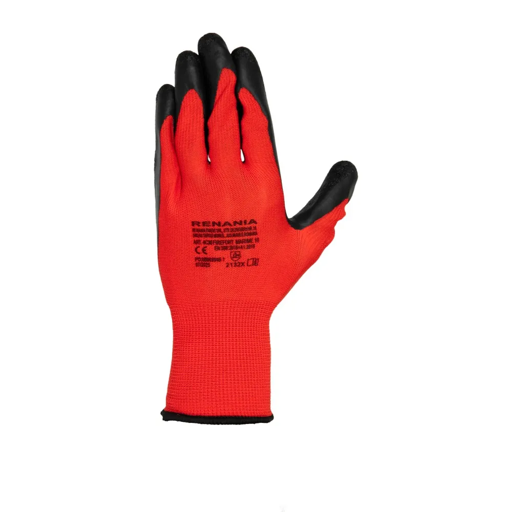 Manusi de protectie tricotate din poliester impregant cu latex FireFort, art.4C30 - imagine 4