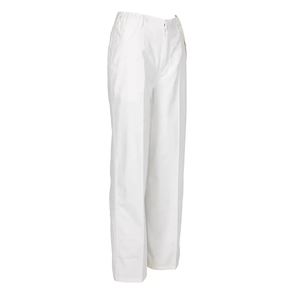 Pantaloni standard talie Love Vantaggio, din bumbac și poliester, 250g/mp, Renania, culoarea alb