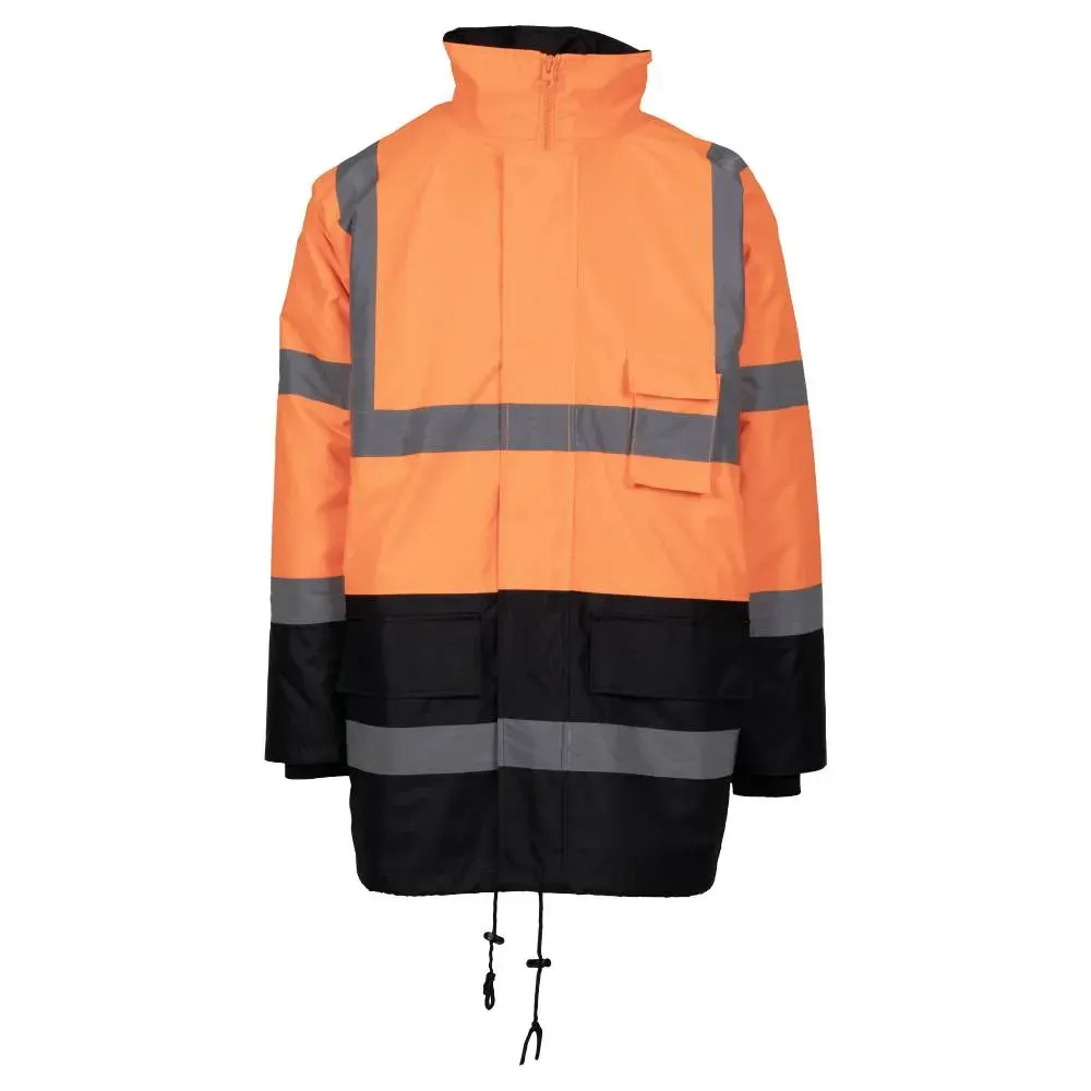 Jachetă PROTECTIE INALTA VIZIBILITATE 4 IN 1 FINLAND NEXT HI-VIS, din poliester, poliester oxford și poliuretan, cu elemente reflectorizante, căptușit, Renania, culoarea portocaliu