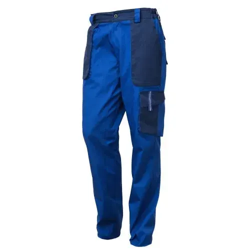 Pantaloni de protectie standard riscuri minime Vulcano, din bumbac și poliester, Renania, culoarea albastru