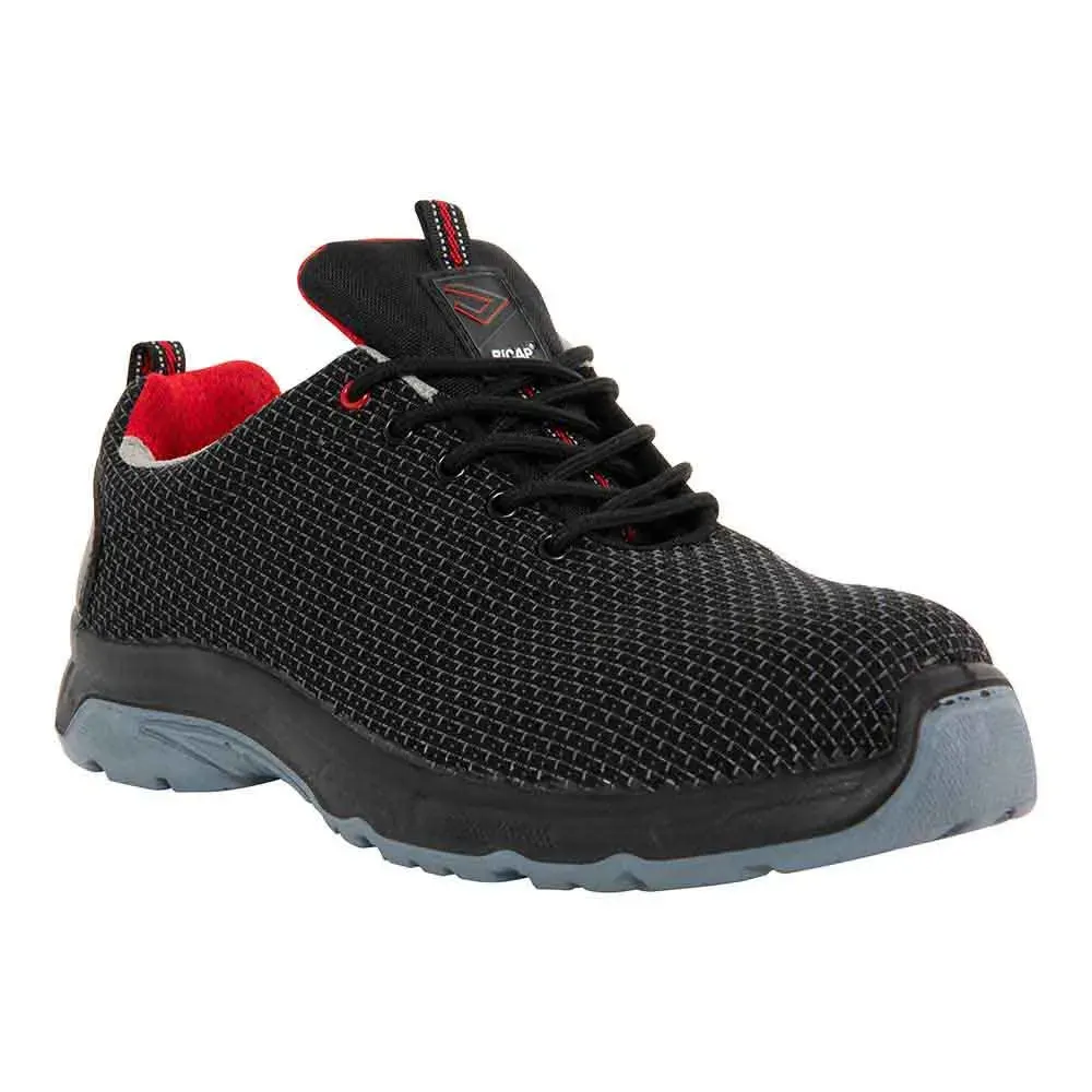 Pantofi de protecție cu bombeu compozit și lamelă metalică, Bicap Raptor, FO S3 SRC, culoarea negru