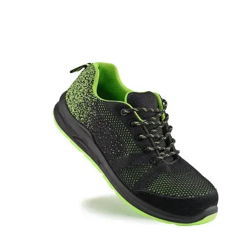 Pantofi de protecție cu bombeu din fibră de sticlă și lamelă metalică, din textil, Renania Iqon, CI FO S1P SRC, culoarea negru