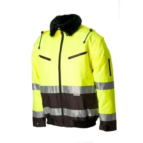 Jachetă protectie inalta vizibilitate 3 in 1 Alaska, din poliester, Renania, culoarea galben