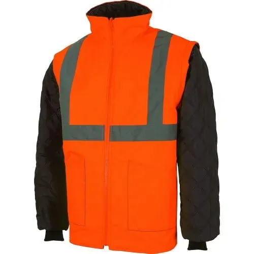 Jachetă de protectie inalta vizibilitate 2 in 1 Liverpool, din poliester, Renania, culoarea portocaliu