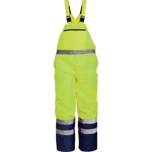 Costum de protectie riscuri minime iarna Denmark, din poliester și poliuretan, de înaltă vizibilitate, reflectorizant, căptușit, Renania, culoarea galben