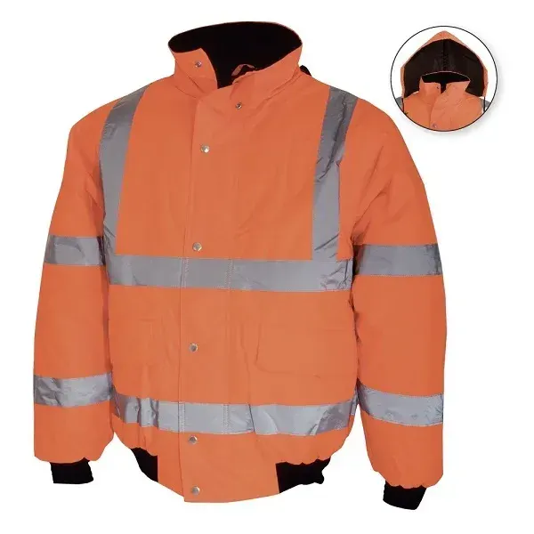 Jachetă de protectie inalta vizibilitate Oslo, din poliester, poliester oxford și poliuretan, 220g/mp, cu elemente reflectorizante, căptușit, Renania, culoarea portocaliu