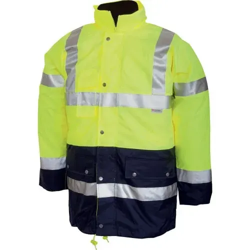 Scurtă de protectie INALTA VIZIBILITATE 3 IN 1 SWEDEN PROFESSIONAL, din bumbac și poliester, 220g/mp, Renania, culoarea galben