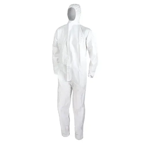 Combinezon protectie chimica Pura 1.8L, din polietilena și polipropilena, Renania, culoarea alb