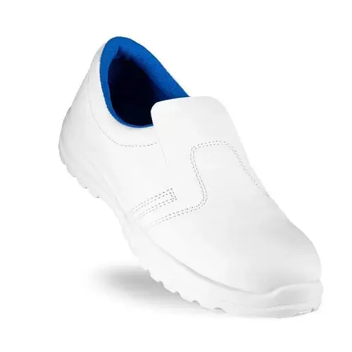 Pantofi de protecție cu bombeu metalic, din microfibră, Renania New Dale, S2, CI ESD FO HI HRO SR WR, culoarea alb