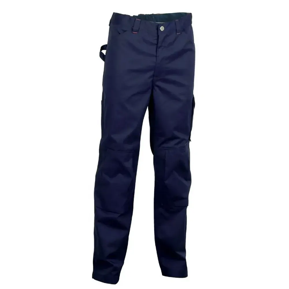 Pantaloni de protectie standard riscuri minime Tozeur, din bumbac, Renania, culoarea bleumarin