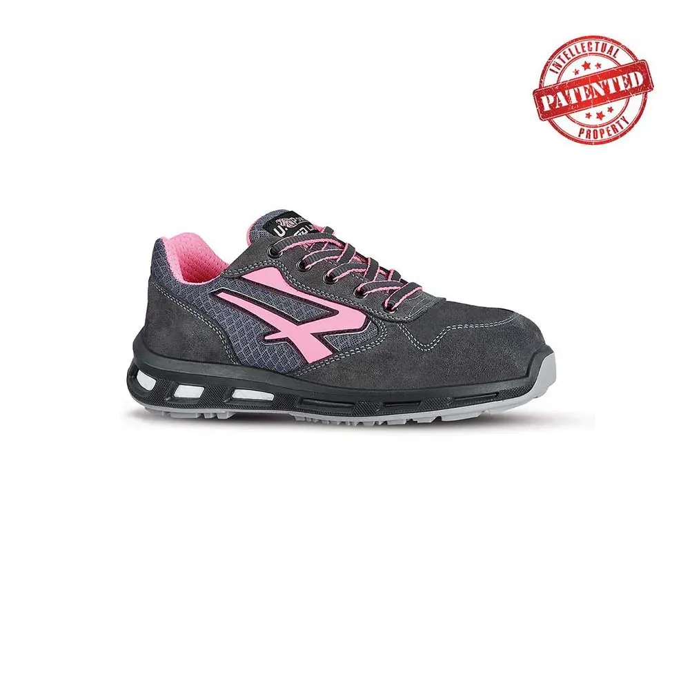 Pantofi de protecție cu bombeu din aluminiu și lamelă, U-Power Cherry, S1P, ESD SRC, culoarea gri