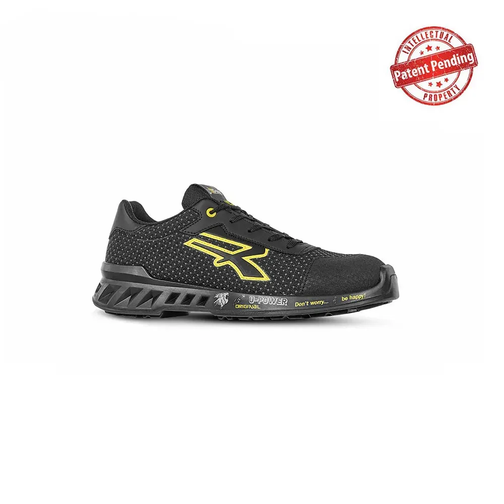 Pantofi de protecție cu bombeu din aluminiu și lamelă, U-Power Matt, S3, CI ESD FO SRC, culoarea negru