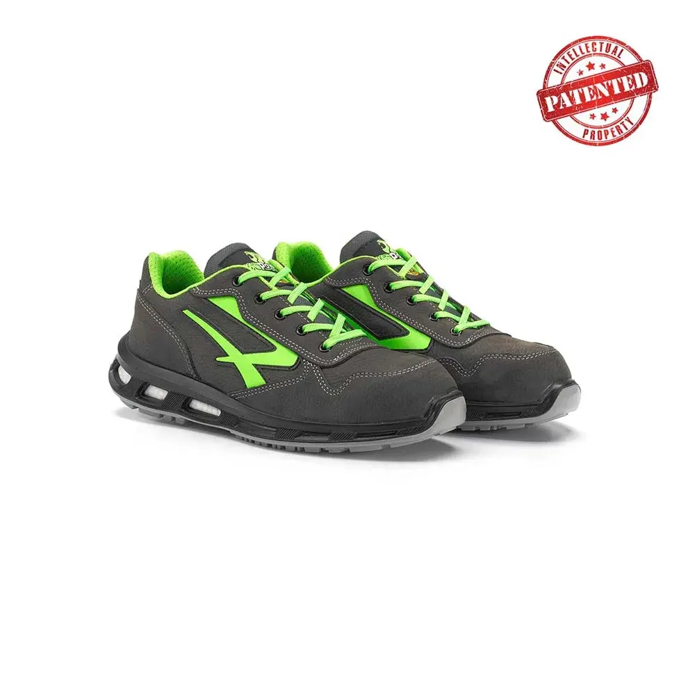 Pantofi de protecție cu bombeu din aluminiu și lamelă, U-Power Yoda, S3, CI ESD FO SRC, culoarea gri