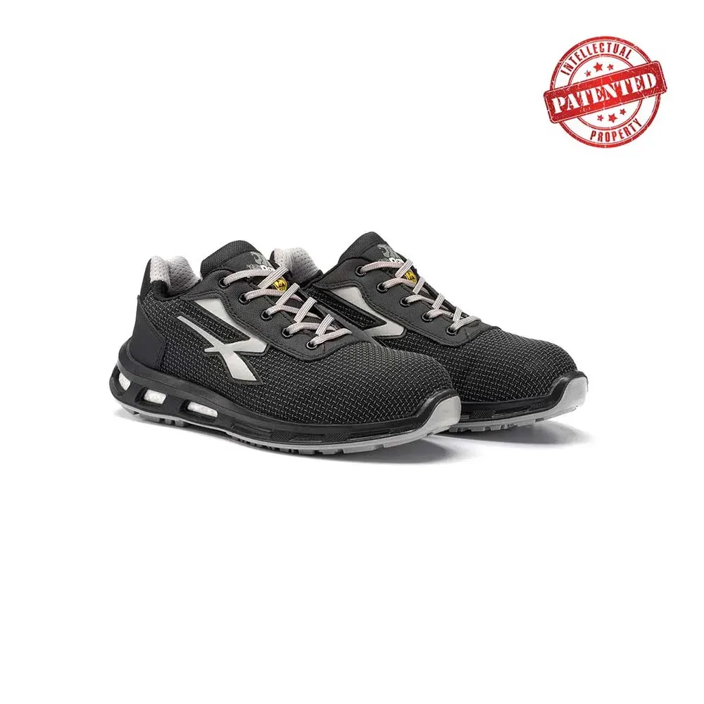 Pantofi de protecție cu bombeu din aluminiu și lamelă, U-Power Imperius Raptor, S3, CI ESD SRC, culoarea negru