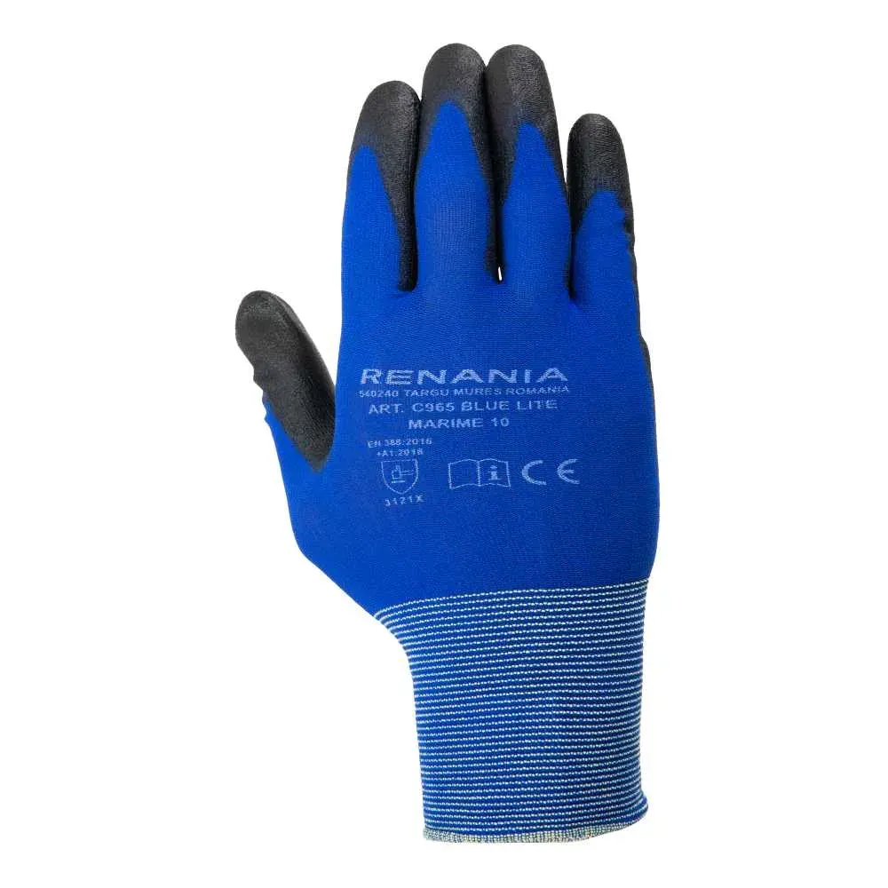 Manusi protectie mecanica New Blue Lite categoria II, Renania, art.9C65 - imagine 3