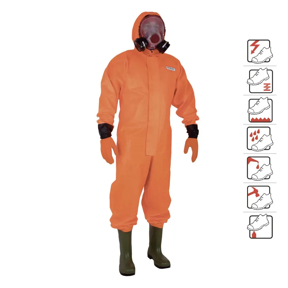 Cizme de protecție cu bombeu metalic și lamelă, impermeabile, Renania Combinezon integrate Overall, HI S5 WR, culoarea verde
