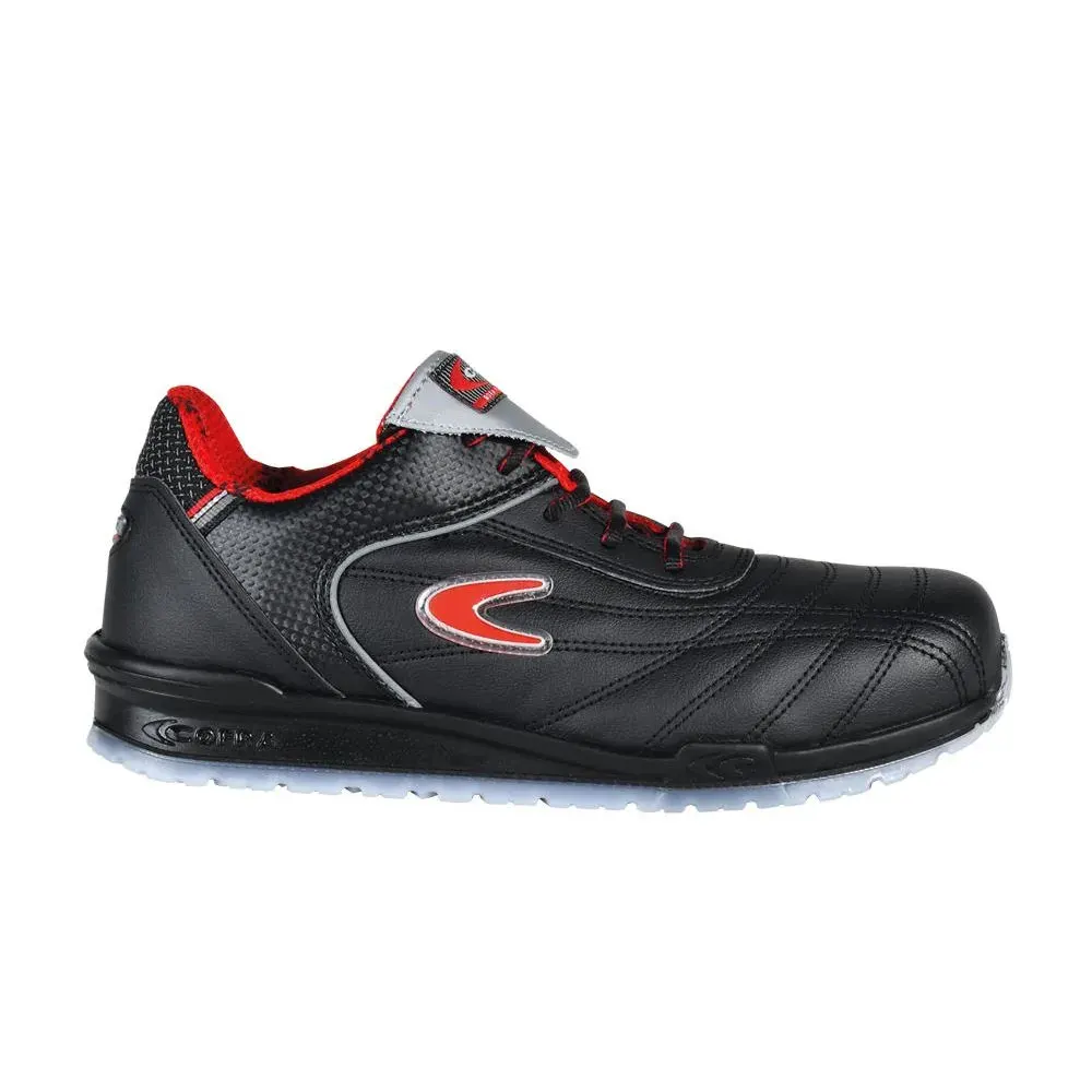 Pantofi de protecție cu bombeu din aluminiu și lamelă nemetalică, din microfibră, Cofra Meazza, CI FO S1PS SR, culoarea negru