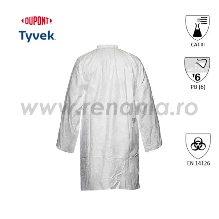 Halat de protectie chimica Tyvek, Du-pont, art.B887 (40804) - imagine 4