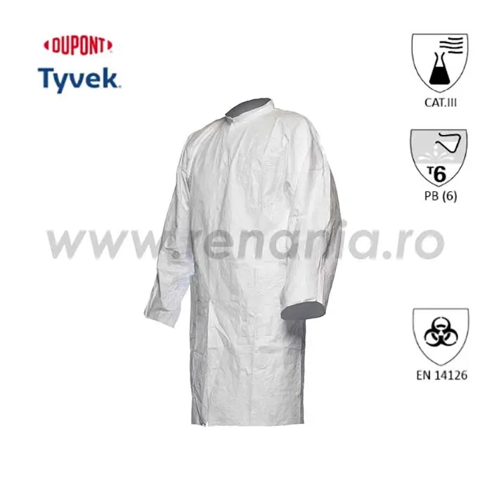 Halat de protectie chimica Tyvek, Du-pont, art.B887 (40804) - imagine 2