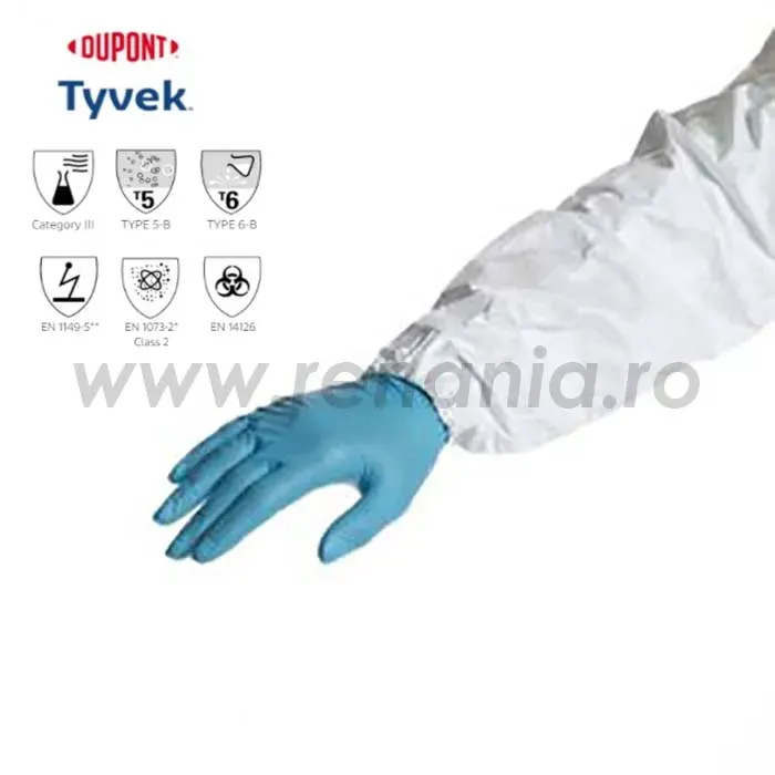 Combinezon de protectie chimica Tyvek Labo, Du-pont, art.B892 (4080LABO) - imagine 2