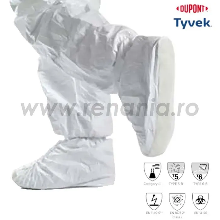 Combinezon de protectie chimica Tyvek Labo, Du-pont, din sintetic respirabil, Dupont, culoarea alb