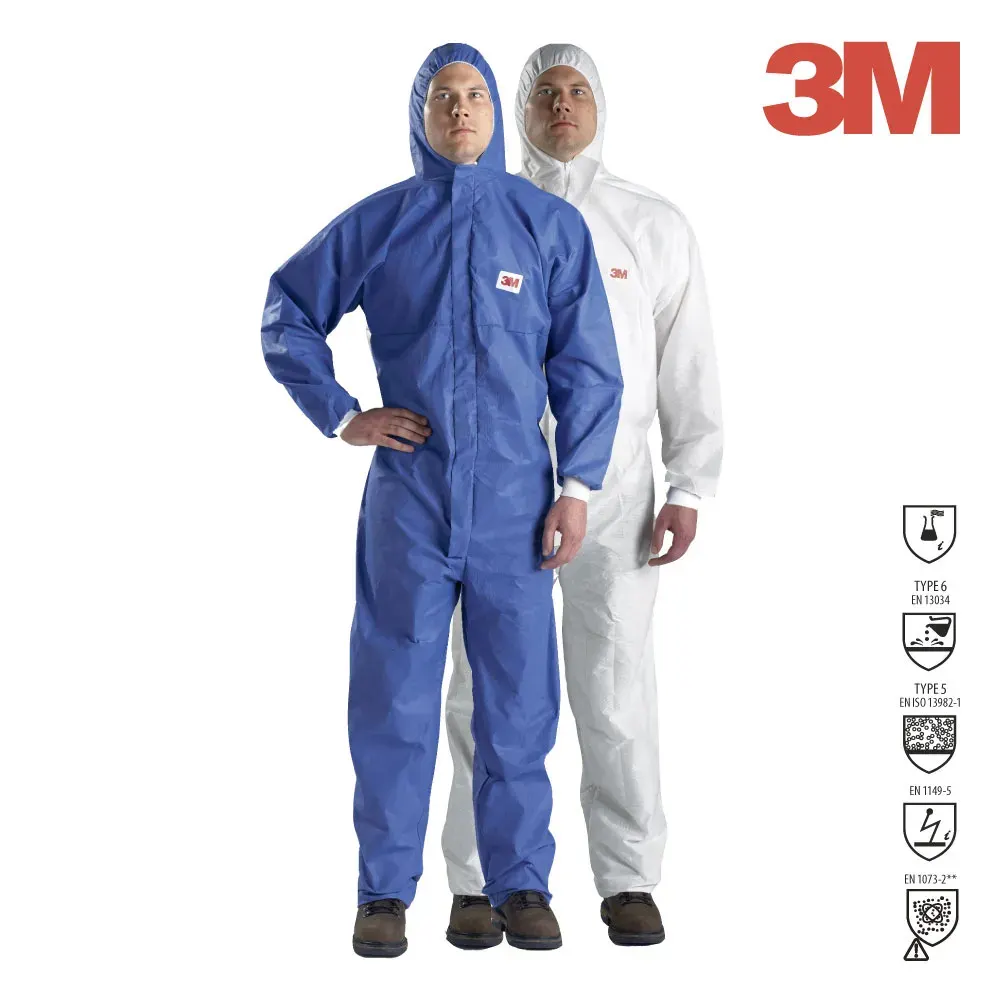 Combinezon protectie chimica, din polipropilena și polipropilenă nețesută, 3M, culoarea albastru