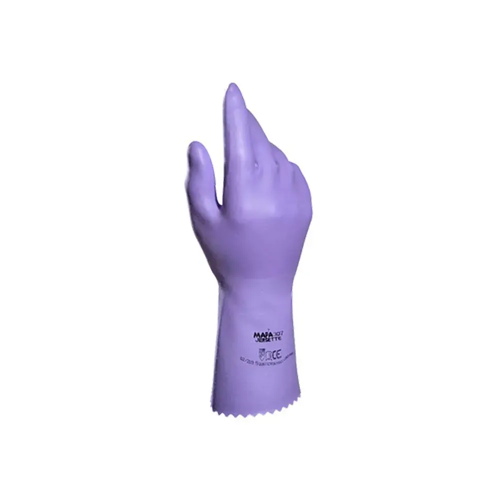 Mănuși de protecție impregnate în latex, rezistente la apă, impact și substanțe chimice, Renania Jersetlite-307, culoarea mov