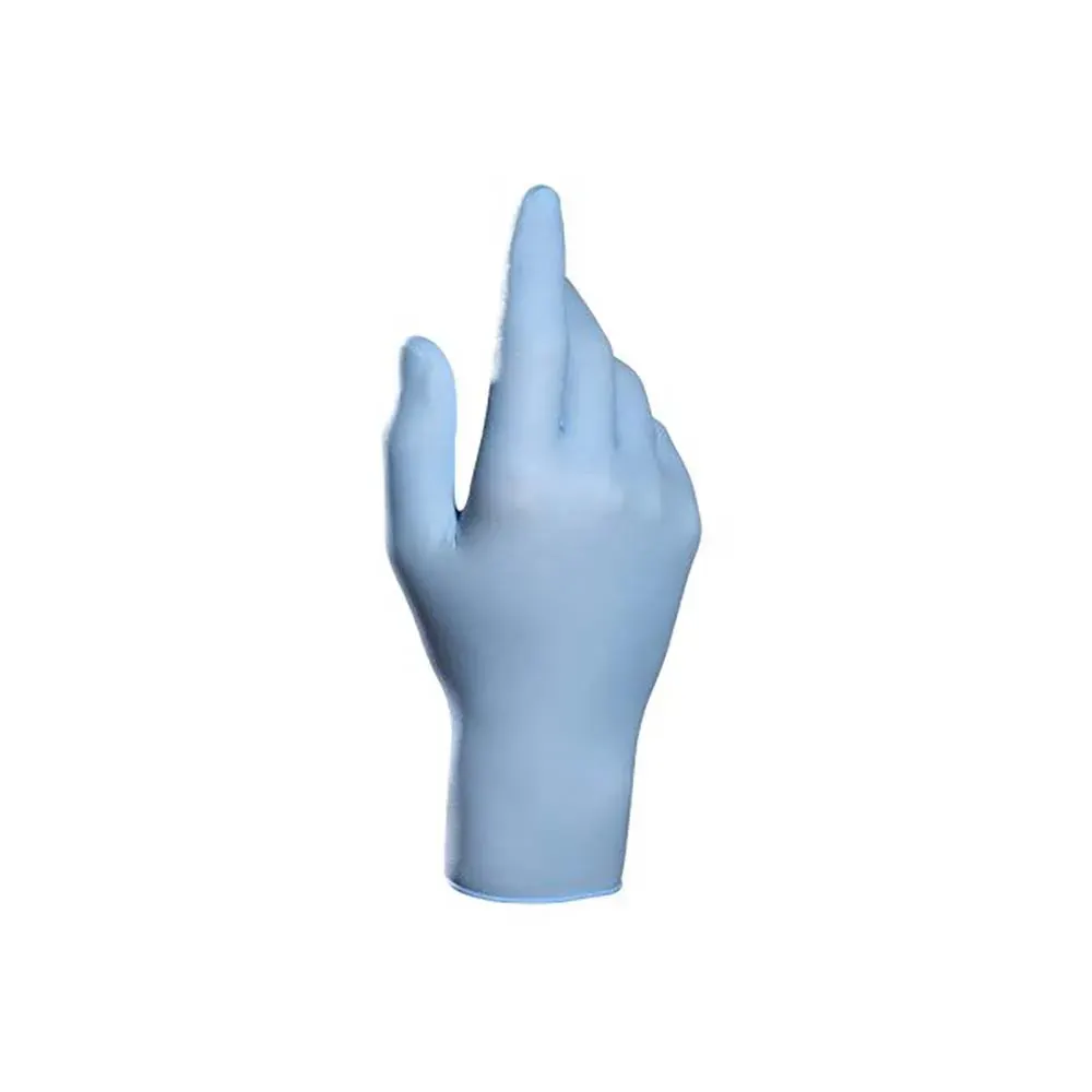 Mănuși de unică folosință impregnate în nitril, rezistente la apă, impact, substanțe chimice și uleiuri, Renania Solo Box, culoarea albastru