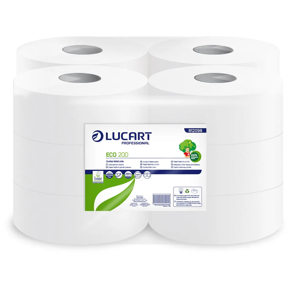 Hartie igienica rola Jumbo din fibre recuperate, ECO 200 Lucartart, F232 (812098) (812098)