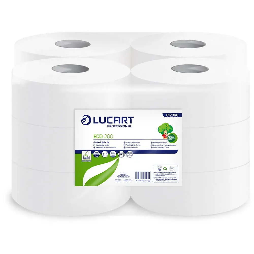 Hartie igienica rola Jumbo din fibre recuperate, ECO 200 Lucartart, F232 (812098) (812098) - imagine 1
