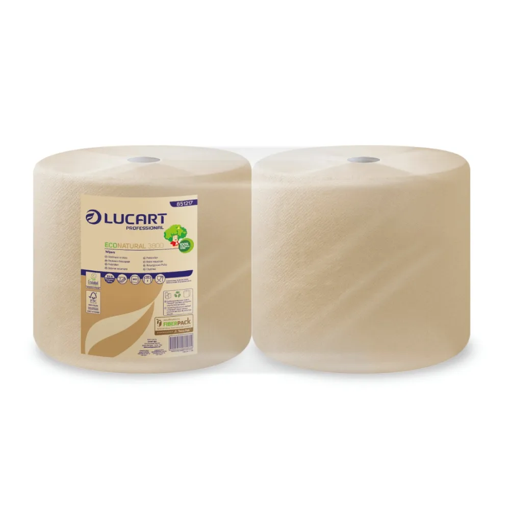 Lavete industriale profesionale absorbante Ecolabel, super ecologice Fiberpack din fibre de celuloza, Econatural 3800 Joint Lucart, art.F283 (851217) (851217)