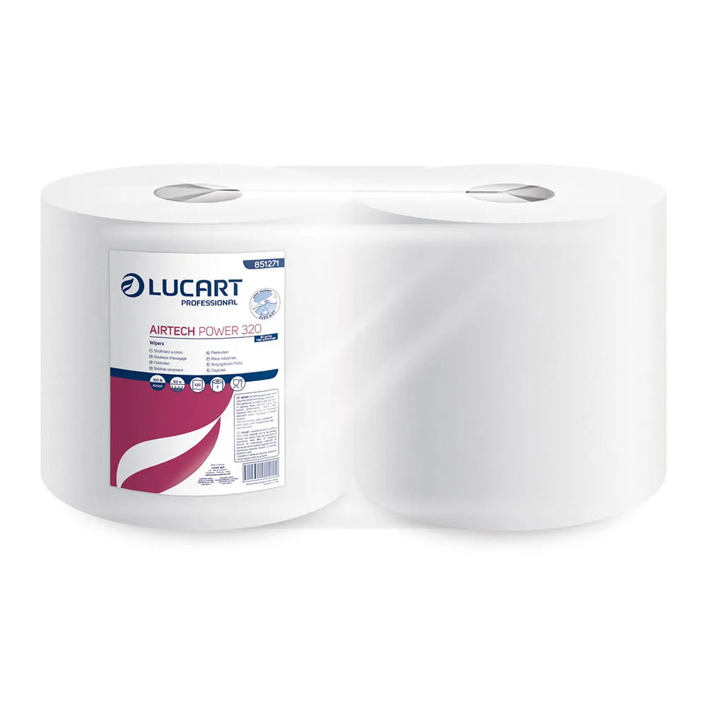 Lavete industriale Airlaid rezistente si puternic absorbante, din fibra de celuloza, Airtech Power 320 Lucart, art.F288 (851271) (851271)