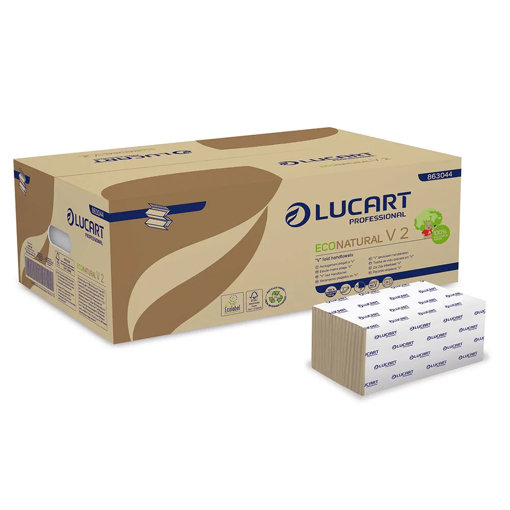Prosoape pliate pentru maini Lucart Econatural V2 21x21, art.F319 (863044)