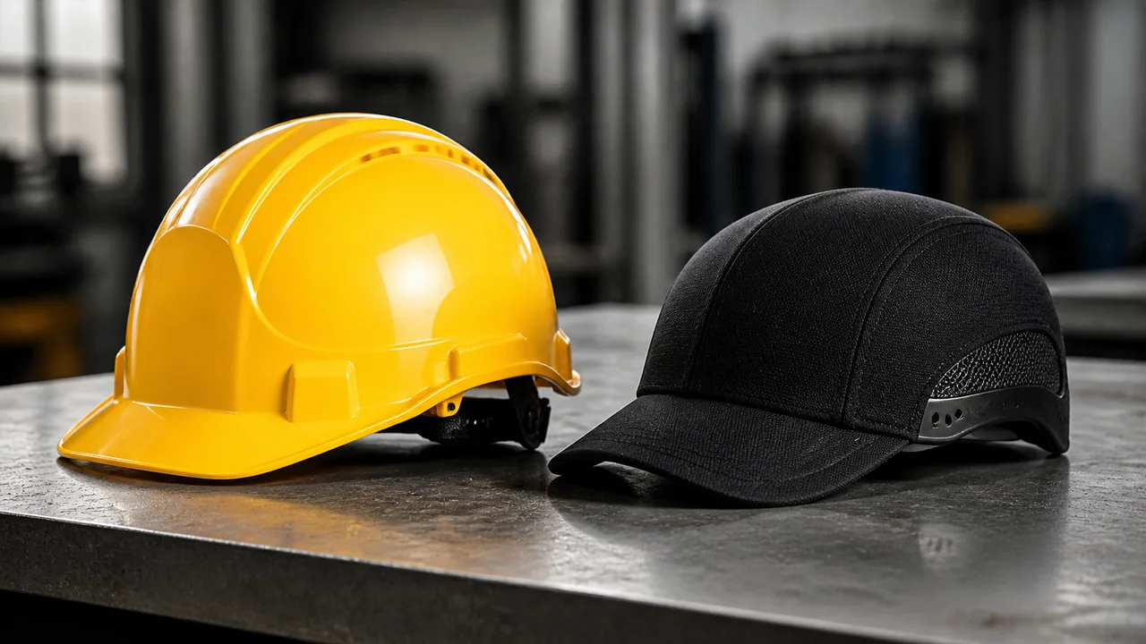Cască EN 397 sau bonetă antișoc EN 812? Alege corect protecția capului