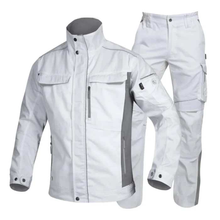 Costum de lucru Ardon URBAN+, alb, cu pantaloni în talie