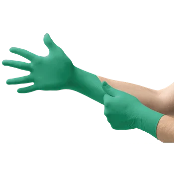 Mănuși de protecție impregnate în nitril, rezistente la substanțe chimice, Ansell Touch Ntuff, culoarea turcoaz