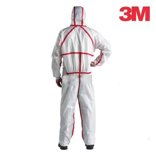 Combinezon protectie chimica, din sintetic respirabil, 3M, culoarea alb