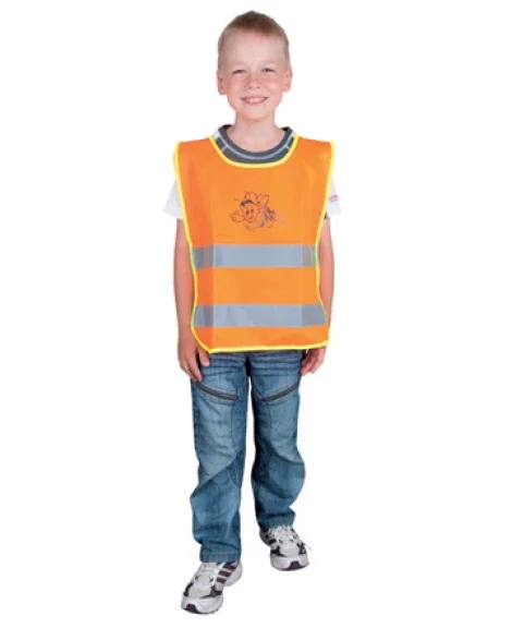 Vestă copii reflectorizantă portocalie, din poliester, 120 g/mp, Ardon ALEX, culoarea portocaliu