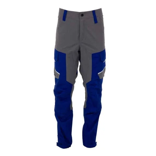 Pantaloni de lucru talie strech Elastico, din bumbac, poliester și spandex, 240 g/mp, cu elemente reflectorizante, Renania, culoarea albastru