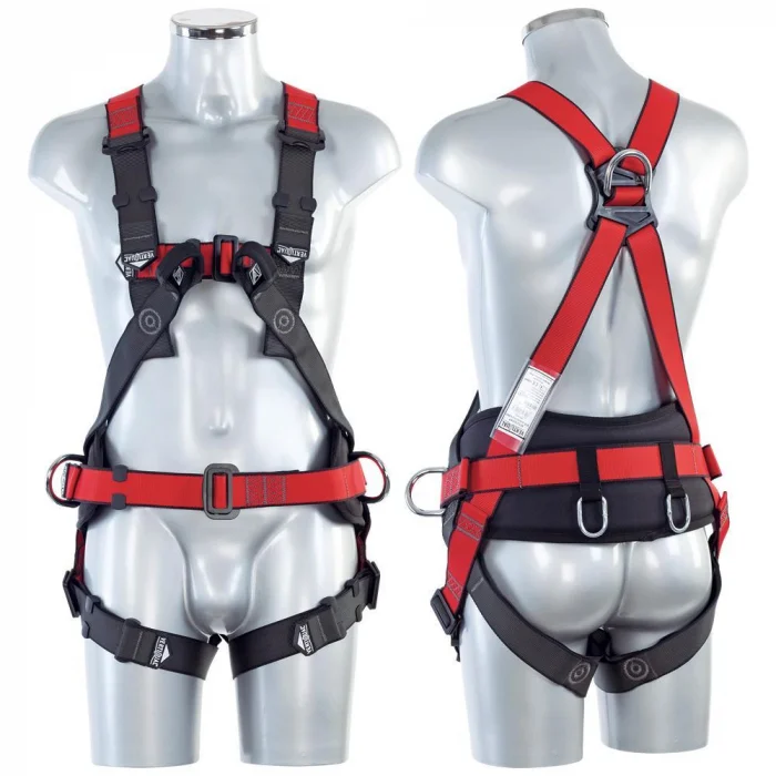 Centura complexa multifunctionala, culoarea roșu, alpinism utilitar Vertiqual CLASSIC V5 ENDEAVOUR