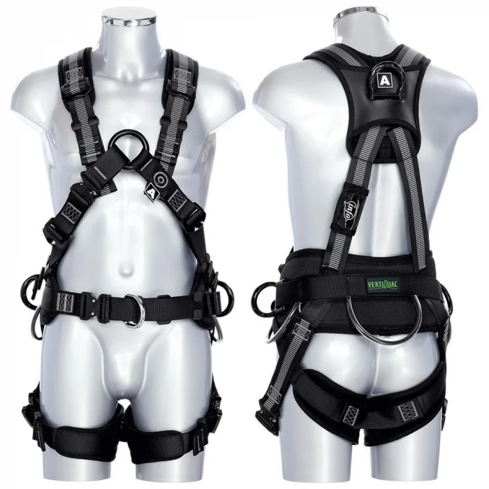 Centură complexă multifuncțională, culoarea negru, alpinism utilitar Vertiqual EVO V53 ORBITER