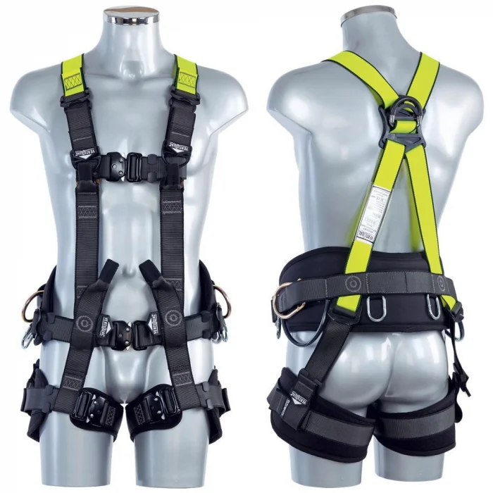 Centură multifuncțională alpinism, culoarea galben portocaliu, utilitar Vertiqual AUTOMATIC V83 STRATOSPHERE