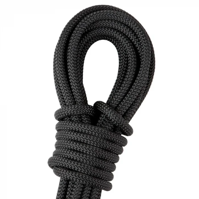 Coardă neagră alpinism 10.5 mm diametru Vertiqual PATRON PLUS BLACK