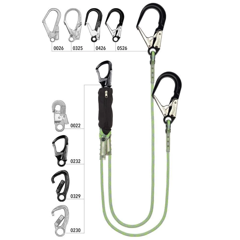 Mijloc de pozitionare alpinism utilitar Vertiqual GEKKO, culoarea verde, L=2m, d=12mm, cu absorbitor de energie