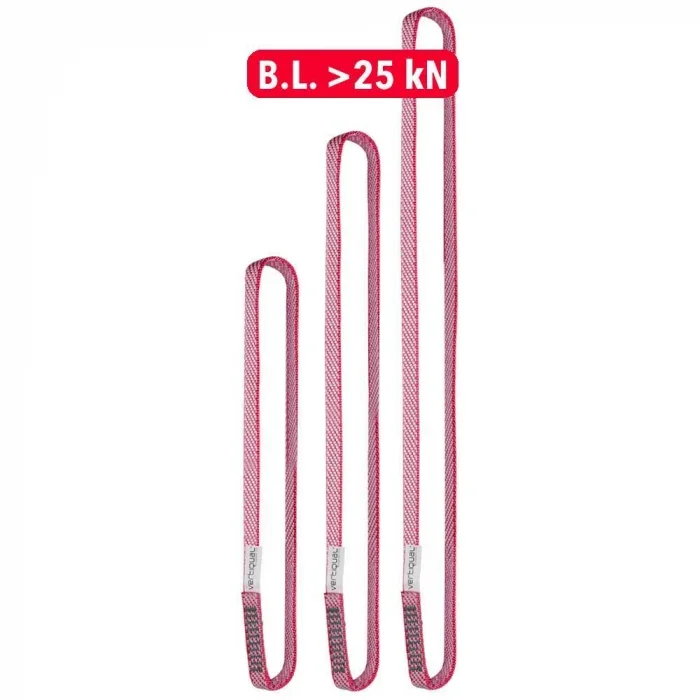 Buclă de ancorare din chingă roșu-alb, Vertiqual VANGUARD