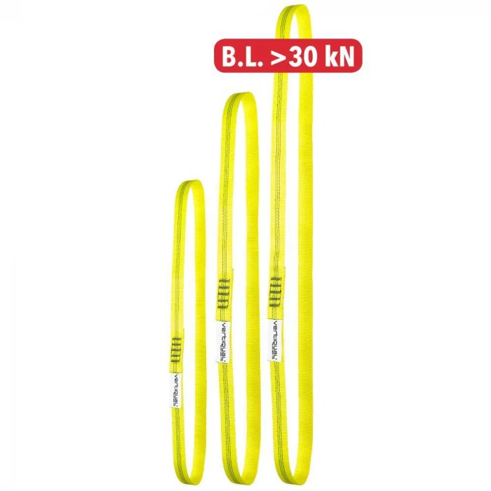 Buclă de ancorare galbenă L= 60-200 cm, l=26 mm, Vertiqual LISKO